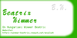 beatrix wimmer business card